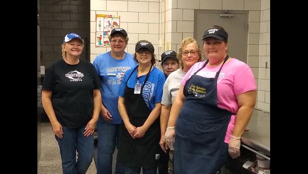 Crestwood High Shool Nutrition Staff include Ann Ollendieck, Geri Andera, Jolene Trachta, Donna Hyberger, Kathy Bateman and Tammy Crouch.