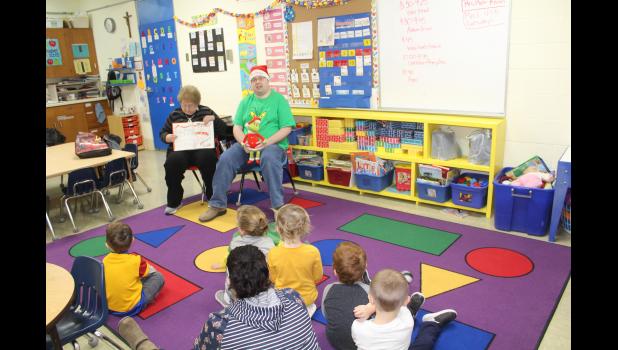 Just like The Grinch had his little helper, Max the dog, Adam Schmitt has his own helper, his mom Betty, when he recites the story of “How the Grinch Stole Christmas!”