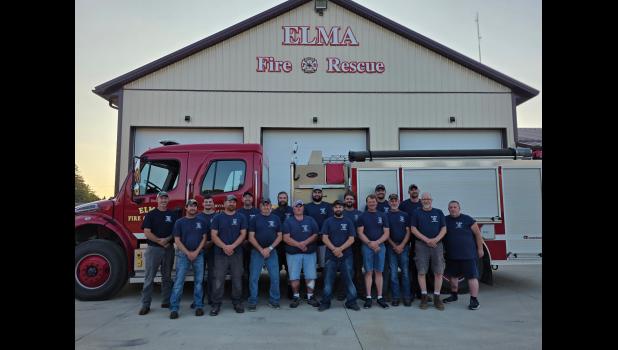 ELMA - Back Row: Scott O'Brien (Chief) , Kaden Smith, Kevin O'Brien, Nate Dockendorf (Asst. Chief), Dillon Bodermann, Jake Burke, Chris Brincks, and Brian Sobolik. Front Row: Eric Thraenert, Zach Ptacek, Dennis O'Brien (Captain), Tony Lentz, Cody Boggess, Jeff Biwer (Asst. Chief), Joe Thraenert, Darrell Knecht, Andy Lentz. Not Pictured: Wesley Martin, Devon Flugge, Cory Rahlf, Earl Ray Martin Jr., Jason Gardner (Captain) , Conor Bucknell, Gavin Marzen, Josh Reiff, Justus Zimmerman